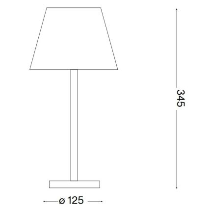 Ideal Lux - LED prigušiva dodirna lampa LOLITA LED/2,8W/5V 2200 mAh IP54 braon