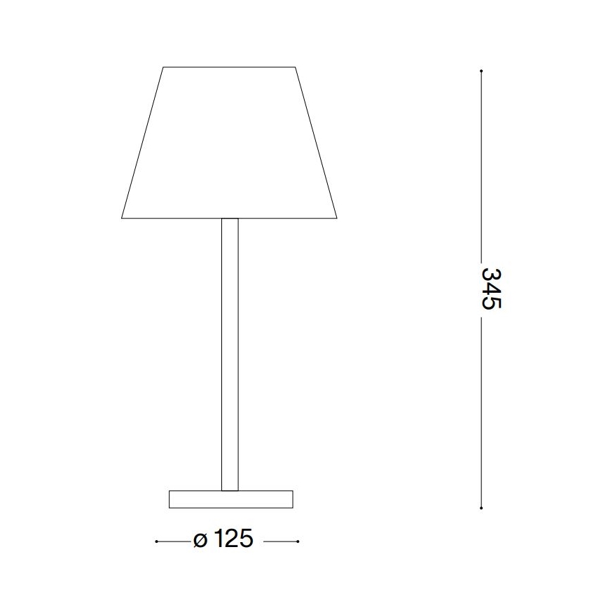 Ideal Lux - LED prigušiva dodirna lampa LOLITA LED/2,8W/5V 2200 mAh IP54 braon