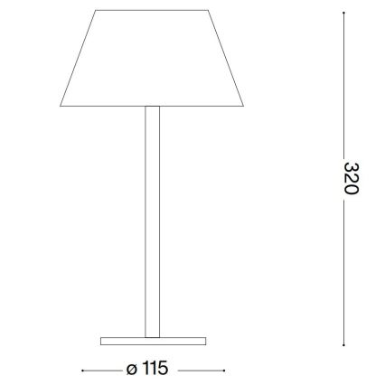 Ideal Lux - PURE LED prigušiva spoljašnja lampa na dodir LED/1,5W/3,7V 2200 mAh CRI 90 IP54 braon