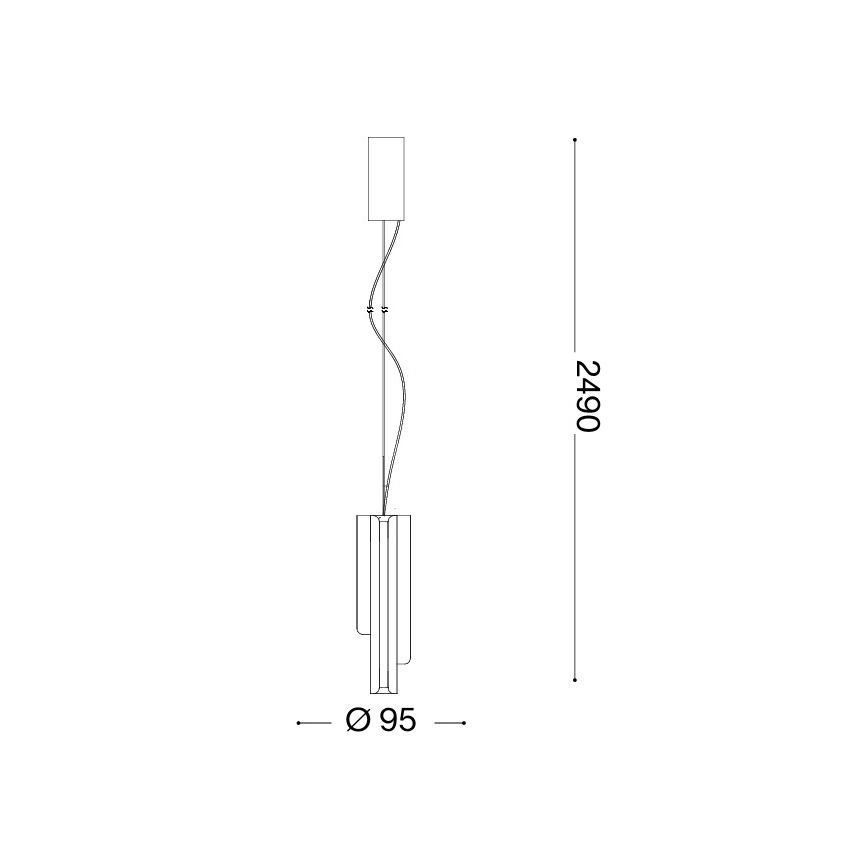 Ideal Lux - LED prigušiva luster na sajli DORICA 3xLED/9W/230V CRI 90 prečnik 9,5 cm crna