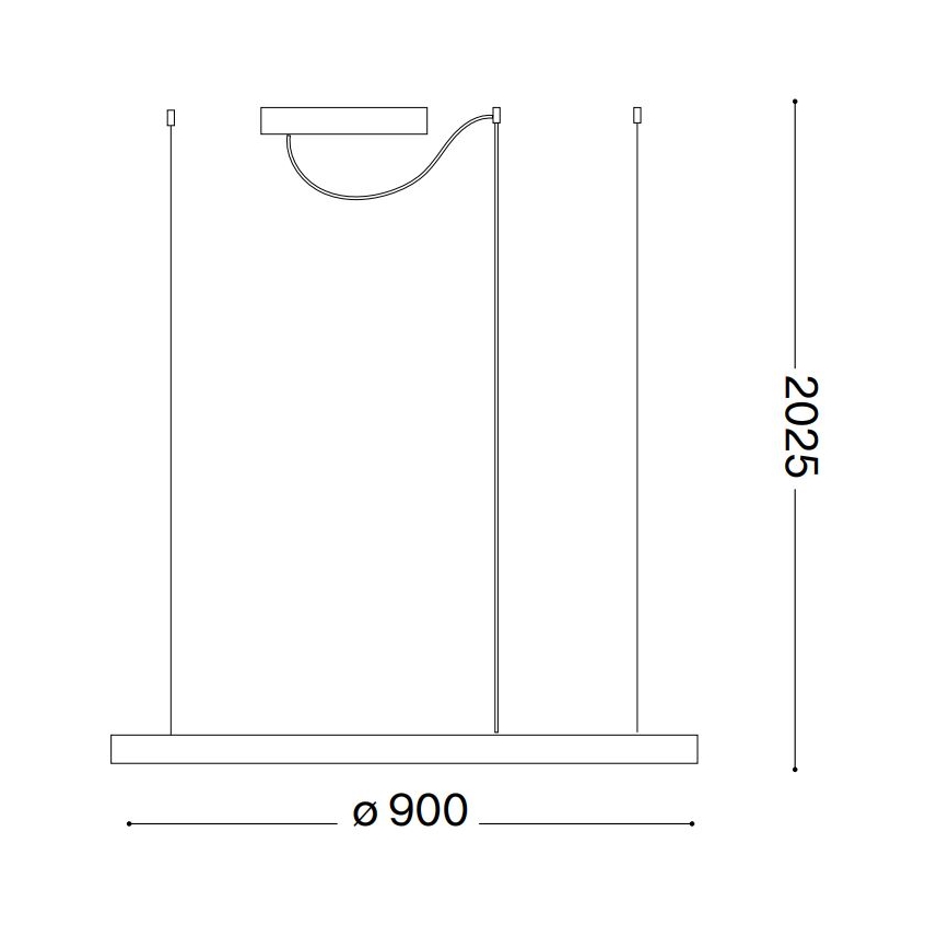 Ideal Lux - LED prigušiva luster na sajli ORACLE SLIM LED/42W/230V 4000K prečnik 90 cm CRI 90 bela