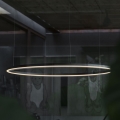 Ideal Lux - LED prigušiva luster na sajli ORACLE SLIM LED/77W/230V 3000K CRI 90 prečnik 150 cm crna