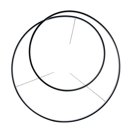 Ideal Lux - LED prigušiva luster na sajli OZ LED/48W/230V Ø 60 cm CRI 90 crna