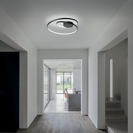 Ideal Lux - LED prigušiva stropna svetiljka OZ LED/48W/230V prečnik 60 cm CRI 90 crna
