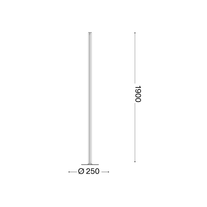 Ideal Lux - LED prigušiva podna lampa DORICA LED/50W/230V CRI 90 siva