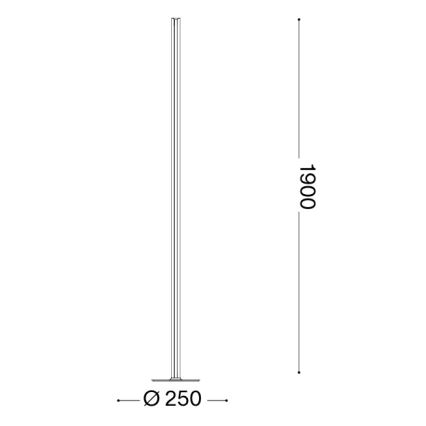 Ideal Lux - LED prigušiva podna lampa DORICA LED/50W/230V CRI 90 zlatna