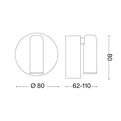Ideal Lux - LED prigušiva punjiva dodirna zidna spot svetiljka BEAN LED/3W/5V CRI 95 mesing
