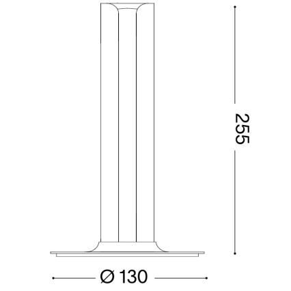 Ideal Lux - LED prigušiva stona lampa DORICA LED/8W/230V CRI 90 mesing