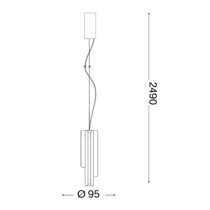 Ideal Lux - LED prigušiva luster na sajli DORICA 3xLED/9W/230V CRI 90 prečnik 9,5 cm bela