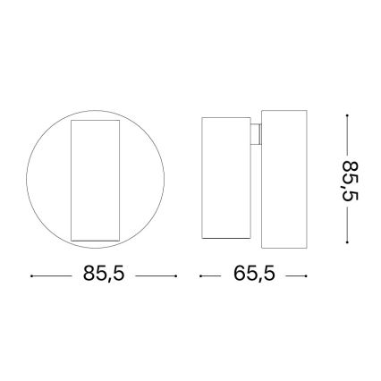 Ideal Lux - LED prigušiva dodirna zidna spot lampa ELF LED/3W/230V CRI 95 bela