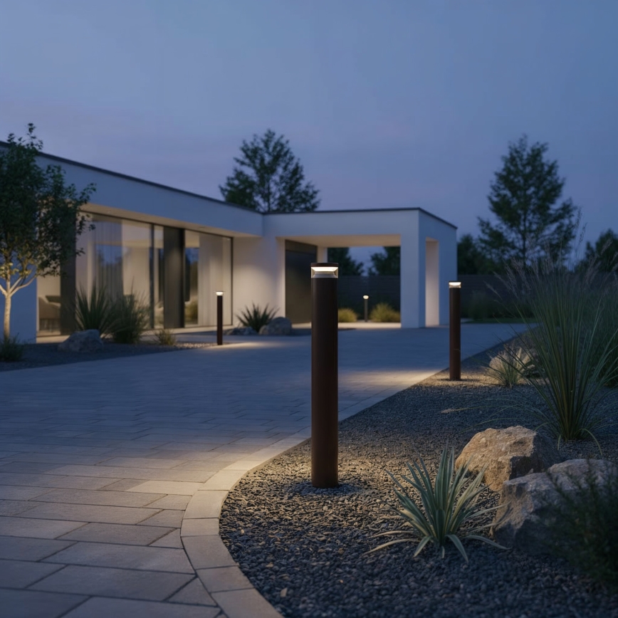 Ideal Lux - BOEING LED spoljašnja lampa 14W/230V 100 cm CRI 90 IP65 braon
