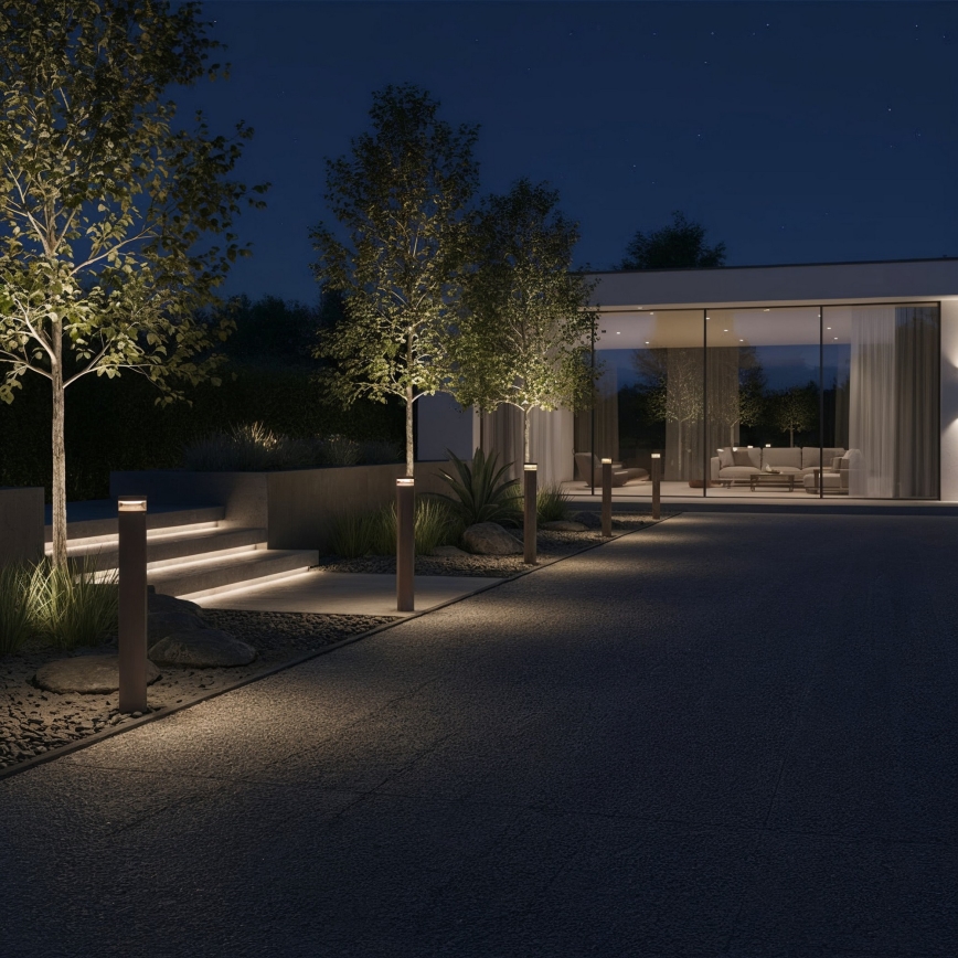 Ideal Lux - BOEING LED spoljašnja lampa 14W/230V 100 cm CRI 90 IP65 braon