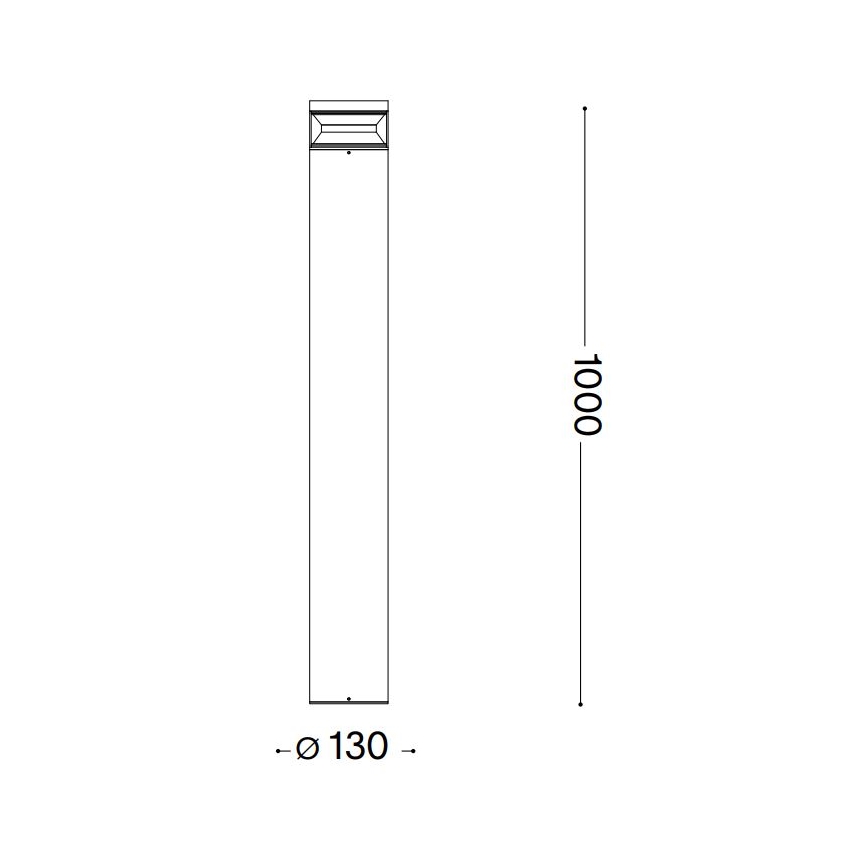 Ideal Lux - LED spoljašnja lampa BOEING LED/14W/230V 100 cm CRI 90 IP65 crna
