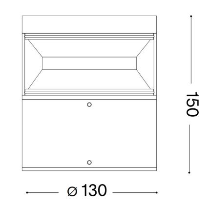 Ideal Lux - LED spoljašnja lampa BOEING LED/14W/230V 15 cm CRI 90 IP65 antracit