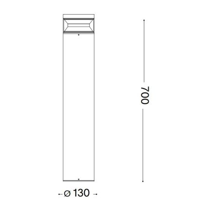 Ideal Lux - LED spoljašnja lampa BOEING LED/14W/230V, prečnik 70 cm, CRI 90, IP65, crna