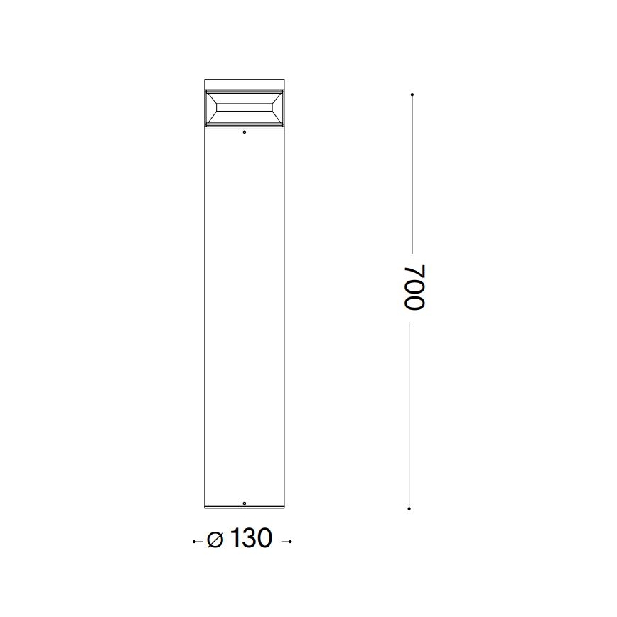 Ideal Lux - LED spoljašnja lampa BOEING LED/14W/230V, prečnik 70 cm, CRI 90, IP65, crna