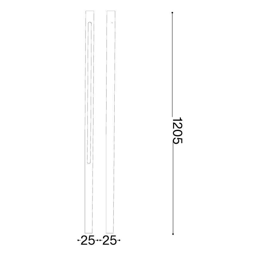 Ideal Lux - LED spoljašnja lampa JEDI LED/19W/230V 120 cm CRI 90 IP65 antracit