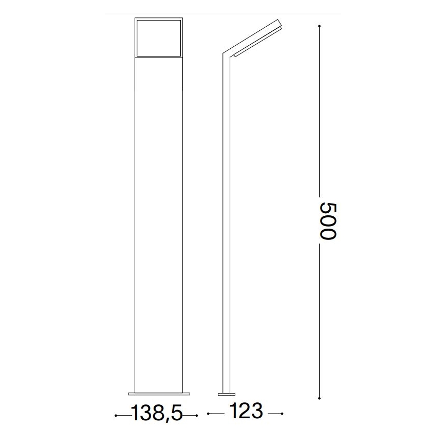 Ideal Lux - spoljašnja LED lampa STYLE LED/8,5W/230V 3000K 50 cm CRI 90 IP54 antracit