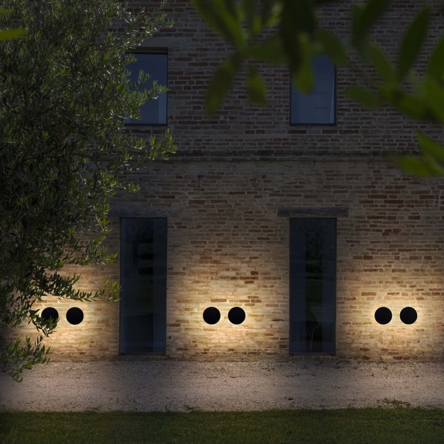 Ideal Lux - LED spoljno zidno svetlo PUNTO LED/16W/230V CRI 90 prečnik 30 cm IP54 crna