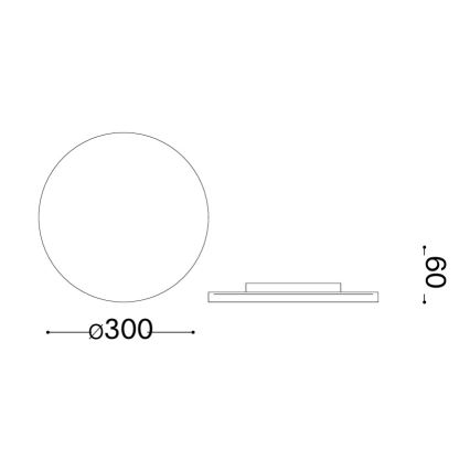 Ideal Lux - LED spoljno zidno svetlo PUNTO LED/16W/230V CRI 90 prečnik 30 cm IP54 crna