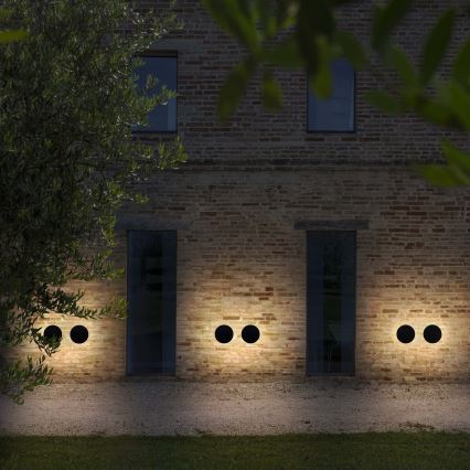 Ideal Lux - LED spoljašnje zidno svetilo PUNTO LED/9W/230V CRI 90 prečnik 18 cm IP54 antracit