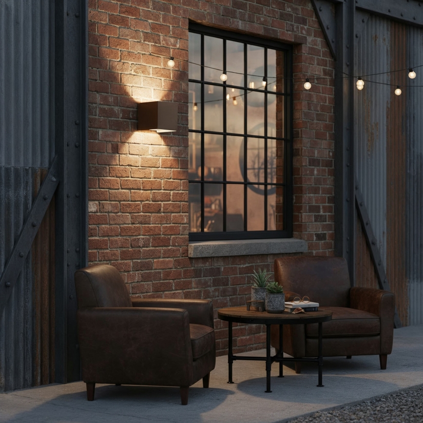 Ideal Lux - LED spoljašnja zidna svetiljka ATOM LED/12W/230V CRI 90 IP54 braon