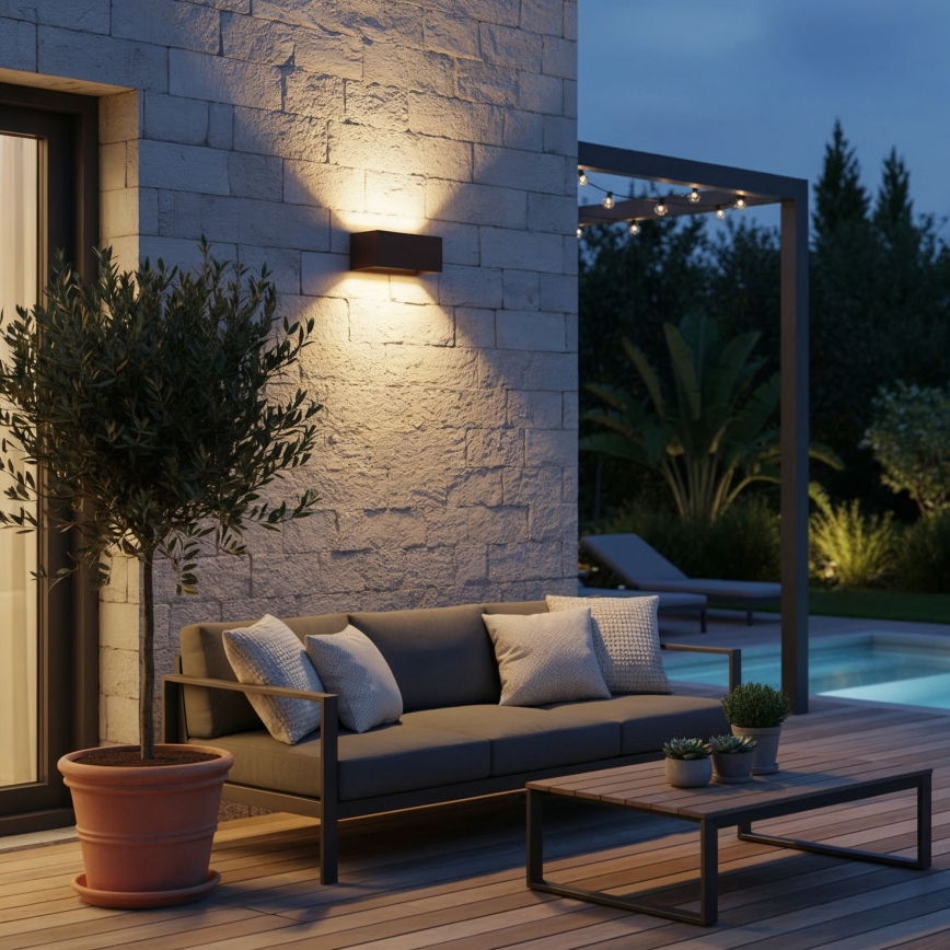 Ideal Lux - LED spoljašnje zidno svetlo ATOM LED/25W/230V CRI 90 IP54 braon