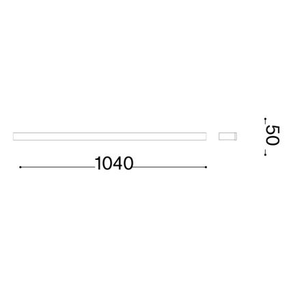 Ideal Lux - LED spoljašnje zidno svetlo LINEA LED/20W/230V CRI 90 104 cm IP54 antracit