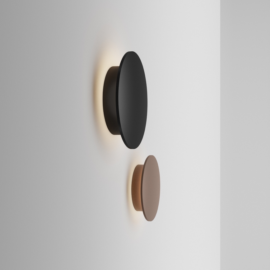 Ideal Lux - LED spoljašnje zidno svetlo PUNTO LED/12W/230V CRI 90 prečnik 24 cm IP54 braon