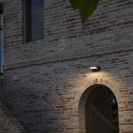 Ideal Lux - spoljašnje LED zidno svetlo sa senzorom SWIPE LED/21W/230V CRI 90 IP54 braon