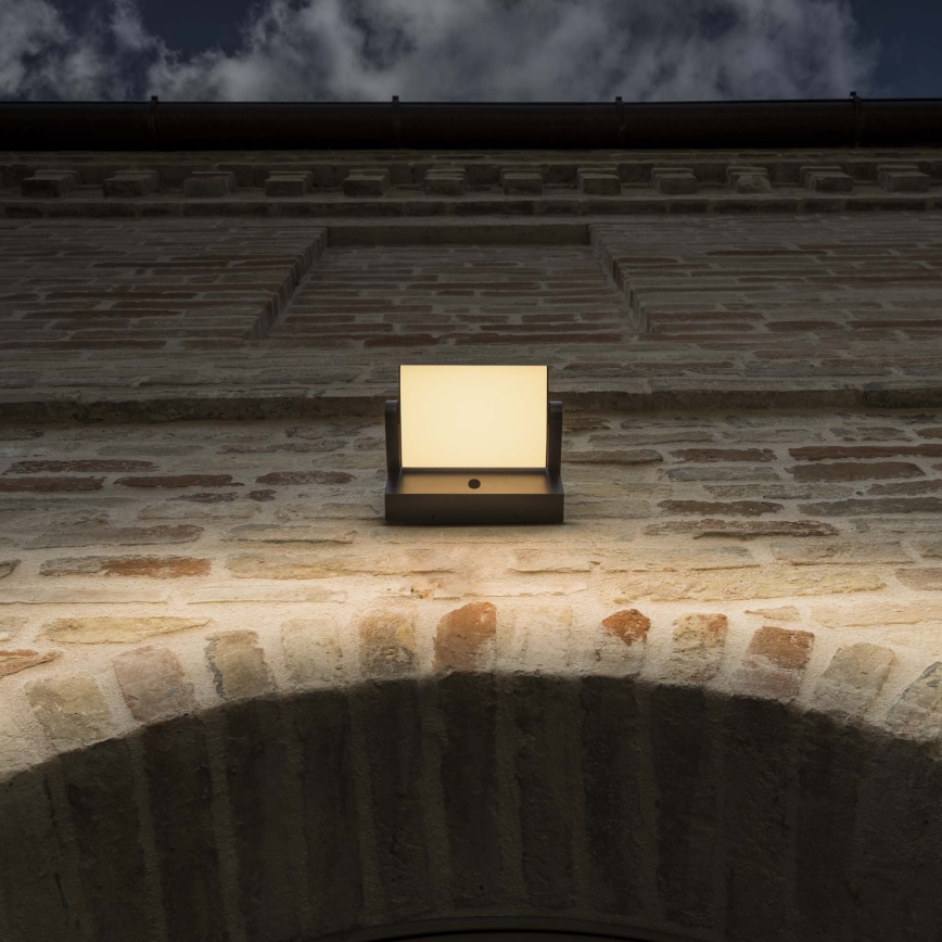Ideal Lux - spoljašnje LED zidno svetlo sa senzorom SWIPE LED/21W/230V CRI 90 IP54 braon
