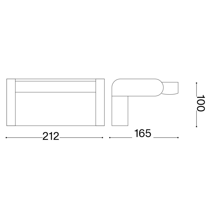 Ideal Lux - spoljašnje LED zidno svetlo sa senzorom SWIPE LED/21W/230V CRI 90 IP54 braon