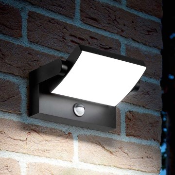 Ideal Lux - LED spoljašnje zidno svetlo sa senzorom SWIPE LED/21W/230V CRI 90 IP54 crno
