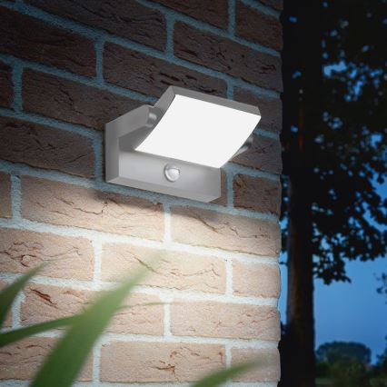 Ideal Lux - LED spoljno zidno svetlo sa senzorom SWIPE LED/21W/230V CRI 90 IP54 sivo