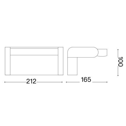 Ideal Lux - LED spoljašnja zidna svetiljka SWIPE LED/21W/230V CRI 90 IP54 antracit
