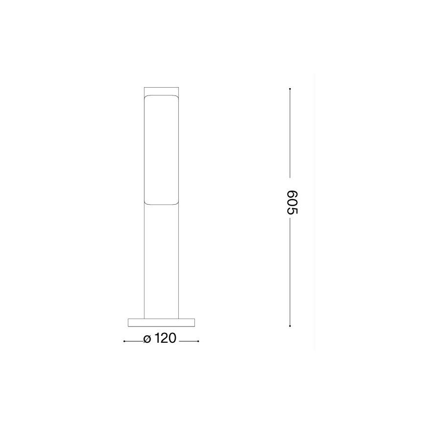 Ideal Lux - LED Spoljašnja lampa ETERE LED/9,5W/230V 3000K 60 cm CRI 90 IP44 crna