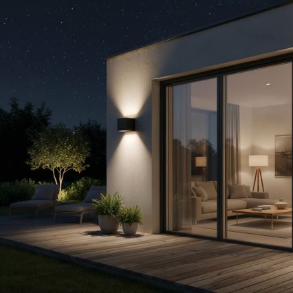 Ideal Lux - LED spoljašnje zidno svetlo ATOM LED/12W/230V CRI 90 IP54 crna