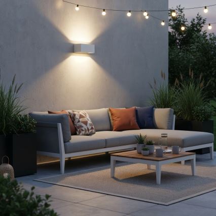 Ideal Lux - LED spoljna zidna svetiljka ATOM LED/25W/230V CRI 90 IP54 bela