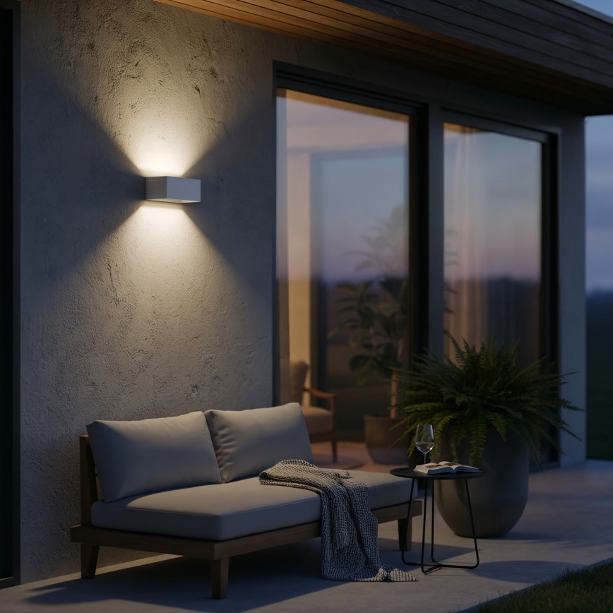 Ideal Lux - LED spoljna zidna svetiljka ATOM LED/25W/230V CRI 90 IP54 bela