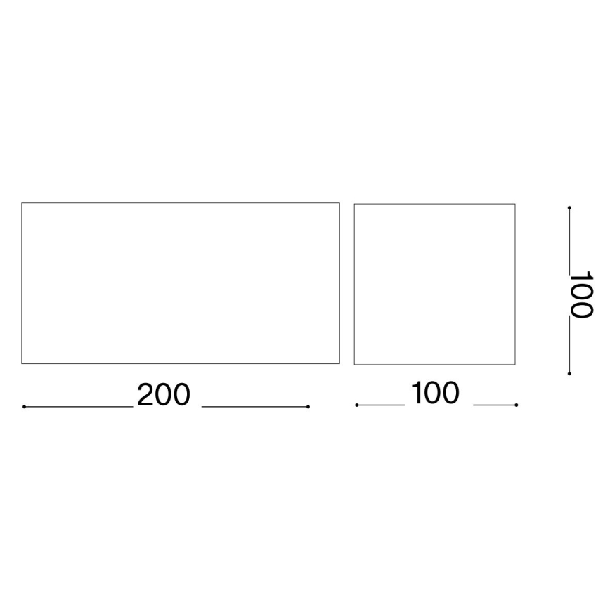 Ideal Lux - LED spoljna zidna svetiljka ATOM LED/25W/230V CRI 90 IP54 bela