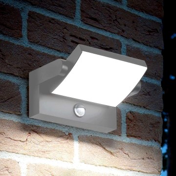 Ideal Lux - LED spoljno zidno svetlo sa senzorom SWIPE LED/21W/230V CRI 90 IP54 sivo