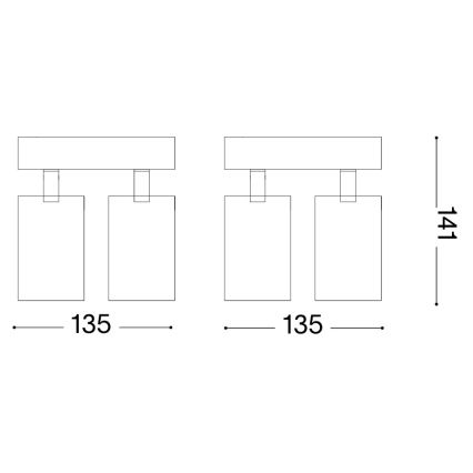 Ideal Lux - LED spot svetiljka DYNAMITE 4xGU10/7W/230V CRI 90 crna