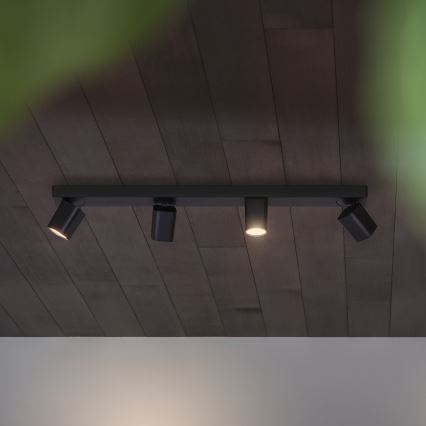 Ideal Lux - LED reflektorsko svetlo RUDY 4xGU10/7W/230V CRI 90 crna
