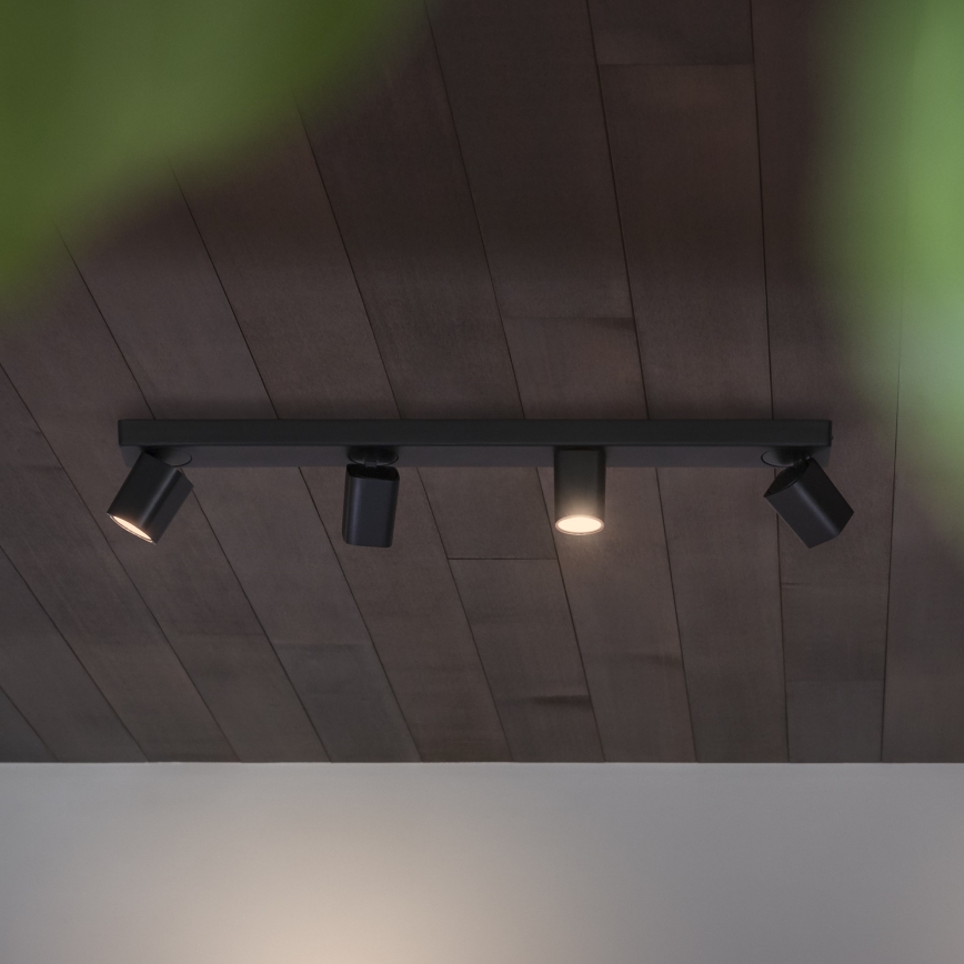 Ideal Lux - LED reflektorsko svetlo RUDY 4xGU10/7W/230V CRI 90 crna