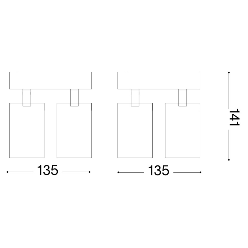 Ideal Lux - LED spot svetlo DYNAMITE 4xGU10/7W/230V CRI 90 mesing