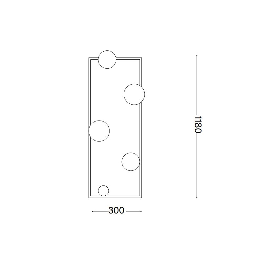 Ideal Lux - LED stojeća lampa ANGOLO 5xG9/3W/230V crna
