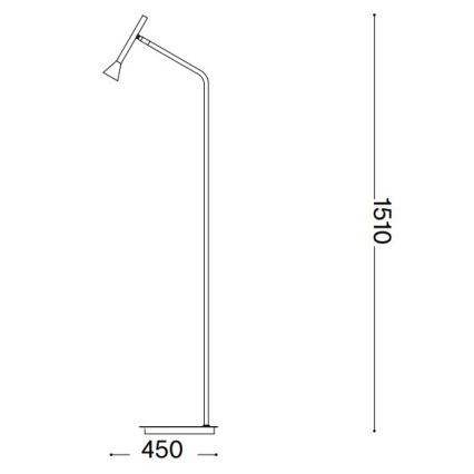 Ideal Lux - LED stojeća lampa DIESIS LED/4,5W/230V CRI 95 crna