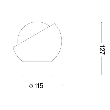 Ideal Lux - LED stona lampa BLOOM 1xG9/3W/230V crna