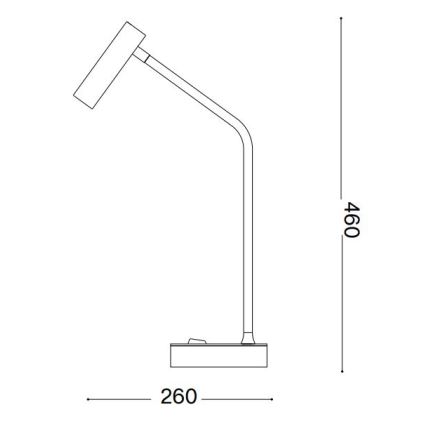 Ideal Lux - LED stona lampa EASY, 3,5W, 230V, CRI 90, mesing