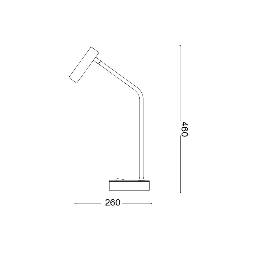 Ideal Lux - LED stona lampa EASY, 3,5W, 230V, CRI 90, mesing